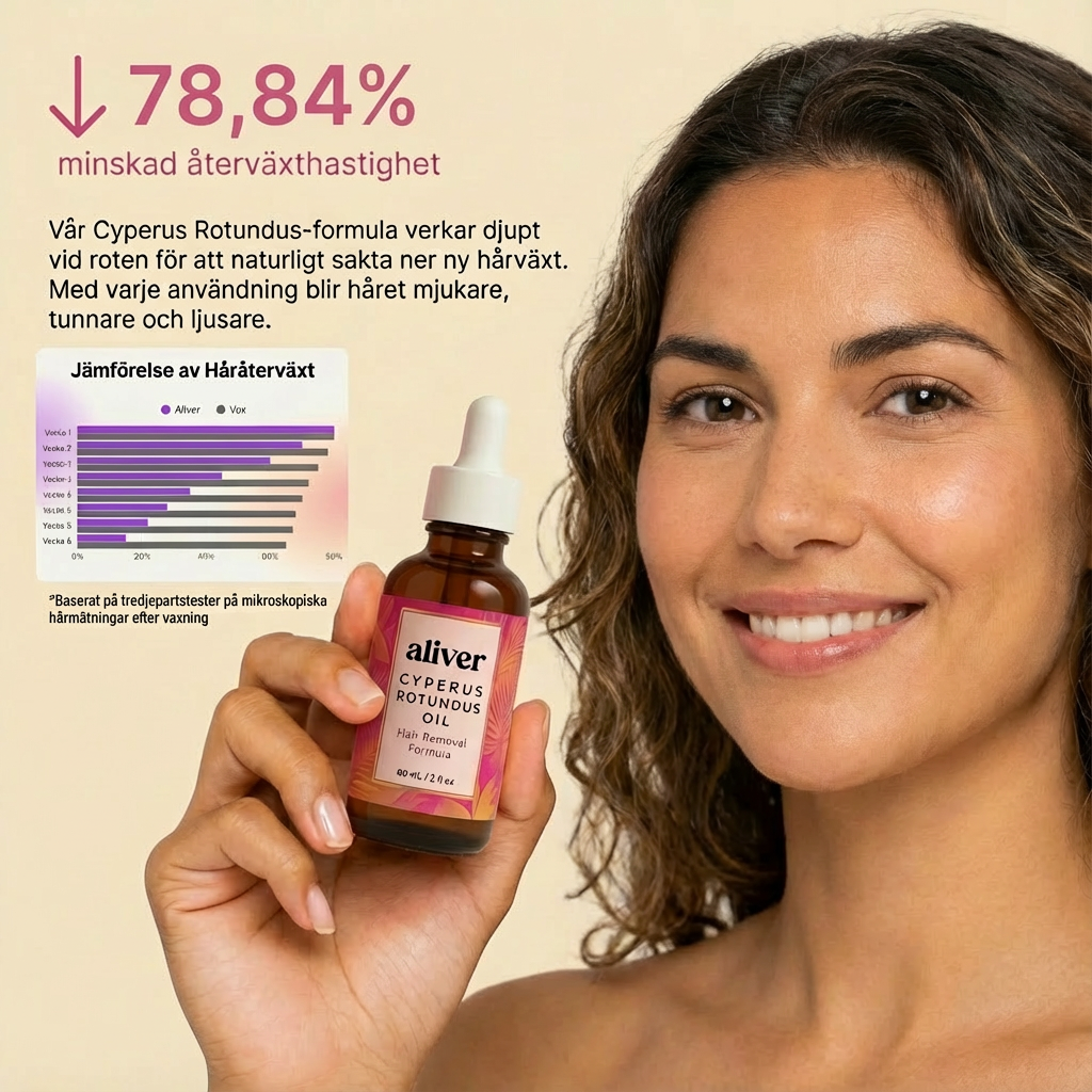 Hårborttagnings olja - Naturligt len och hårfri